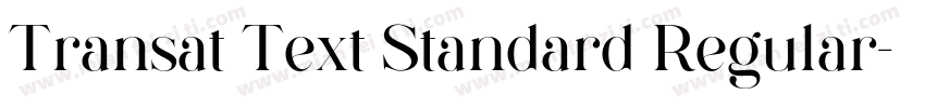 Transat Text Standard Regular字体转换